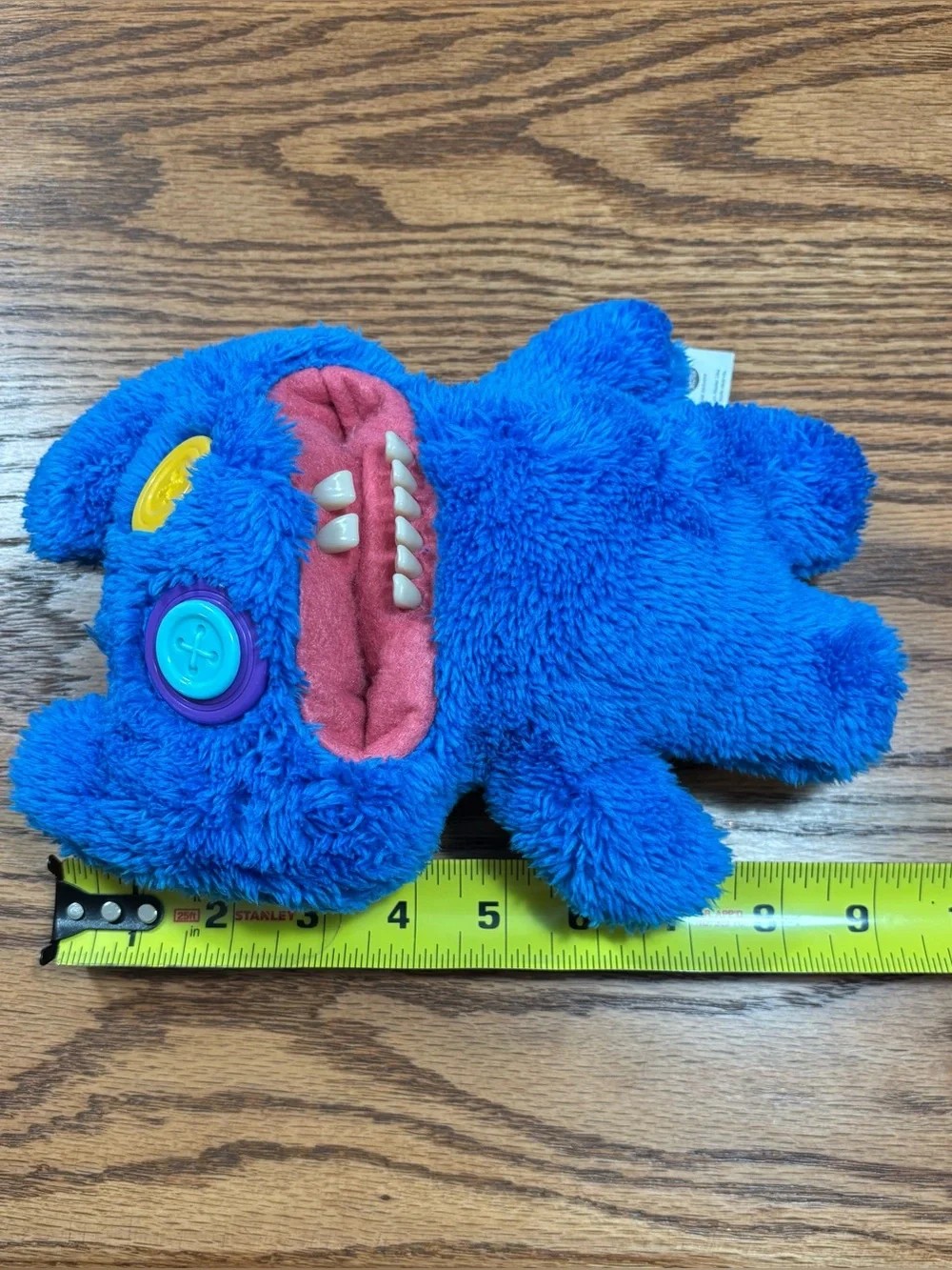 Fuggler Chaos Crew Blue Stinkface Plush Button Eyes Teeth 9